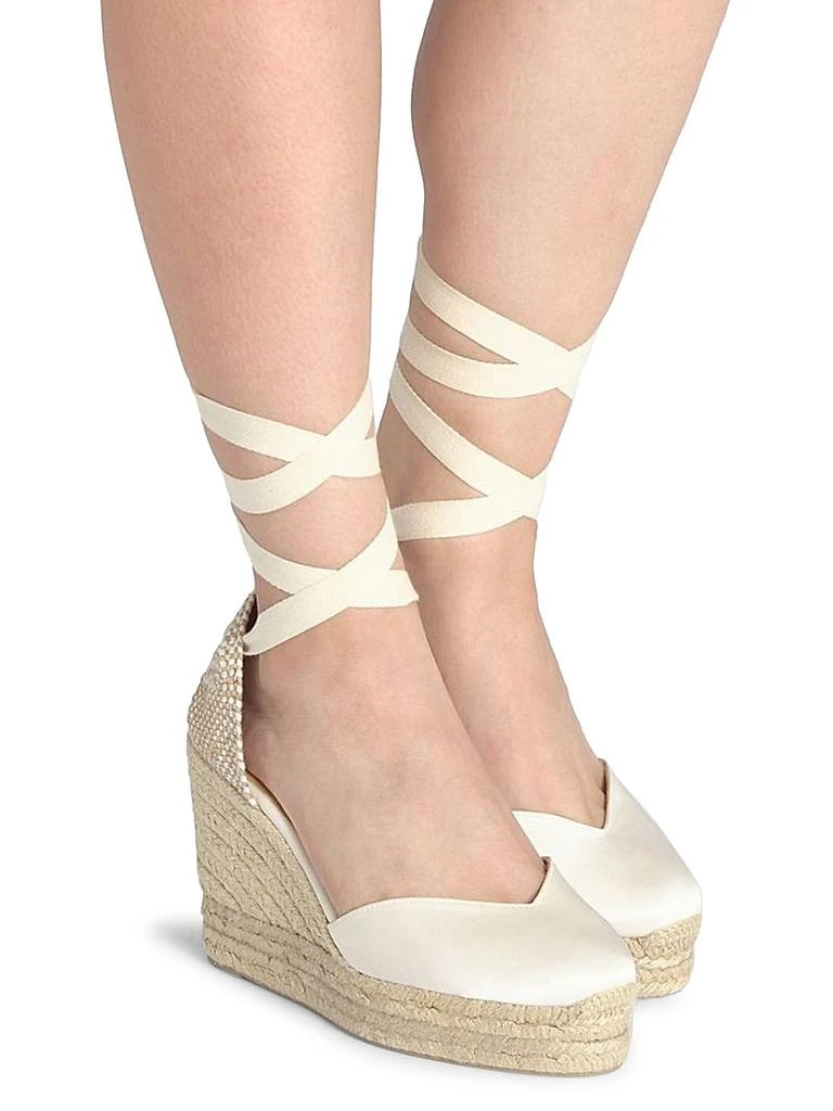 CASTAÑER Chiara Satin Platform Wedge Espadrilles 4