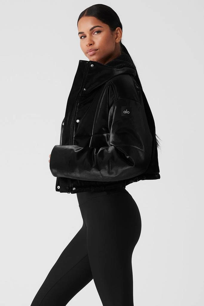 Alo Orion Cropped Puffer - Black 3