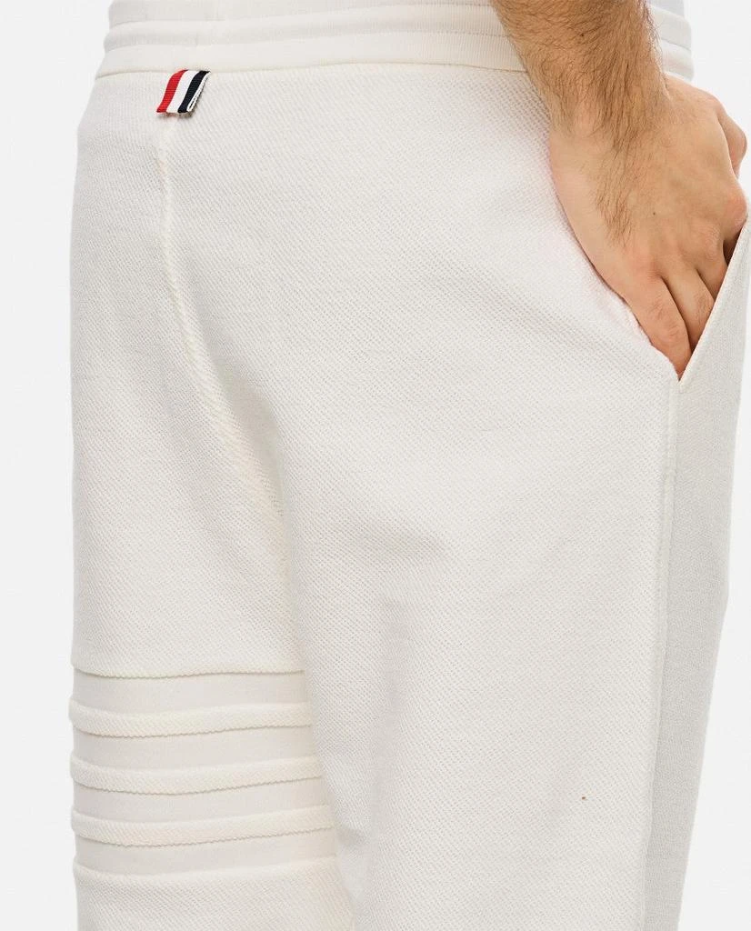 Thom Browne White Sweatpants With Embossed Seams 4
