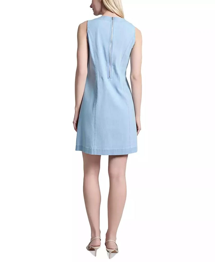 JONES NEW YORK Petite Stitched Denim Shift Dress 3
