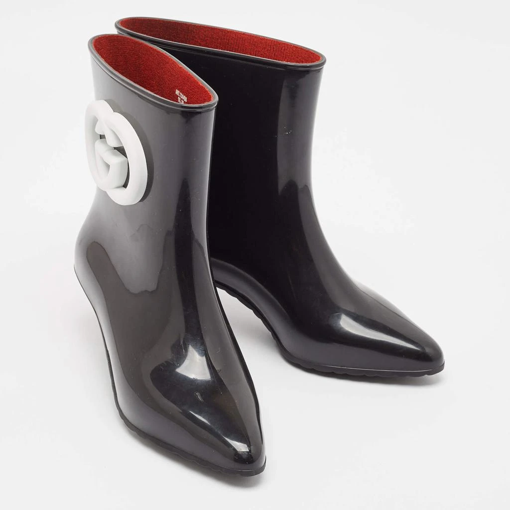 Gucci Gucci Black Rubber Ankle Length Boots Size 38 4