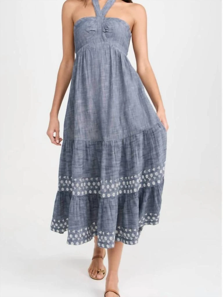 Cleobella Raphaela Midi Dress In Chambray 4