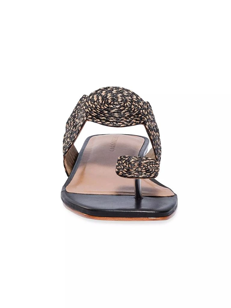 Bernardo Palermo Raffia Slip-On Sandals 3