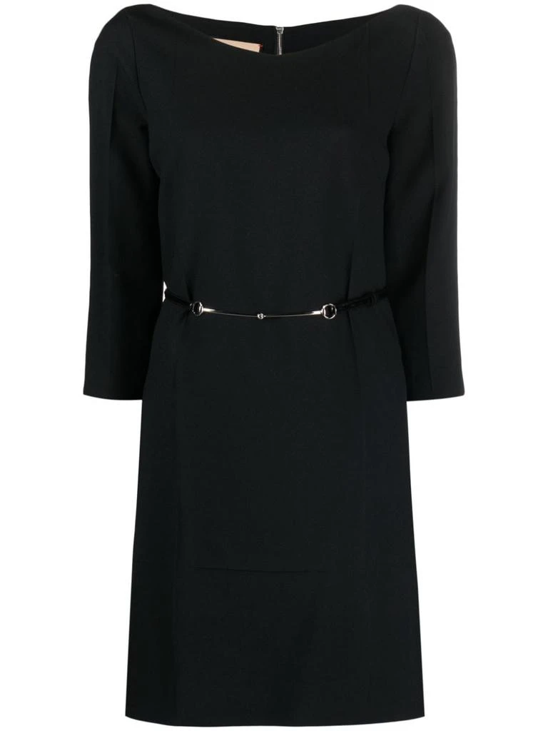 Gucci GUCCI - Horsebit Belted Dress 1