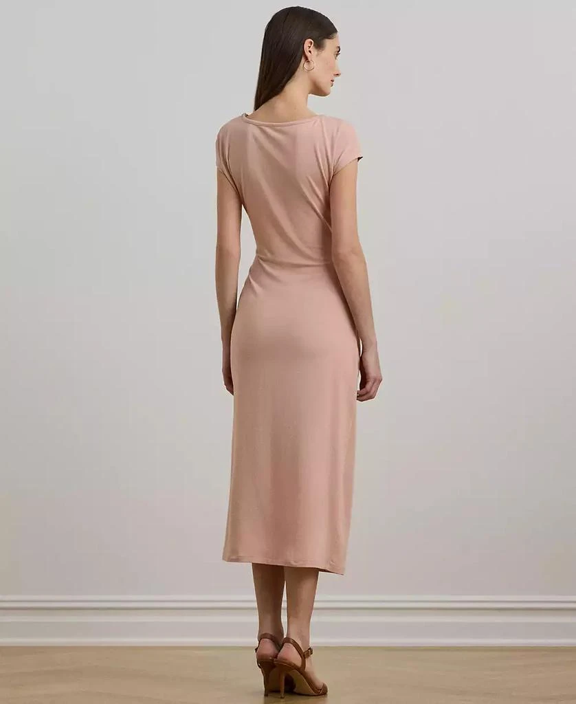 Ralph Lauren Women's Tie-Front Jersey Boatneck Midi Dress 2