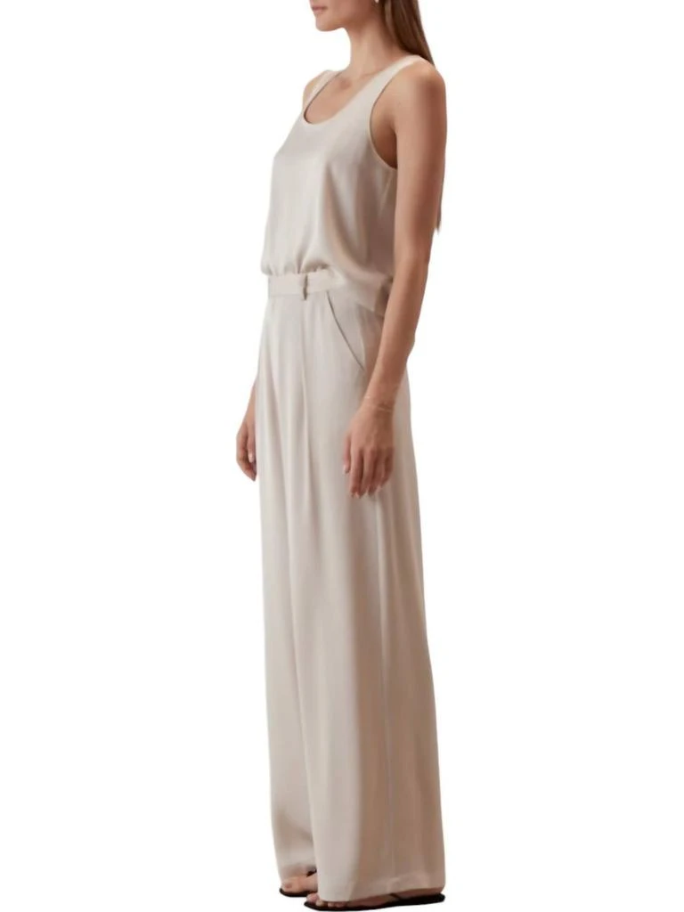 Sophie Rue Jennie Satin Wide Leg Trouser Pants In Cream 4