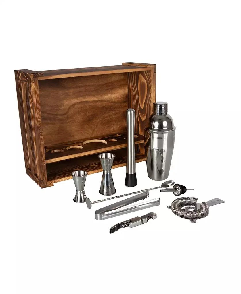 Legacy Fired Pine Wood Bar Tool 10 Piece Set 4