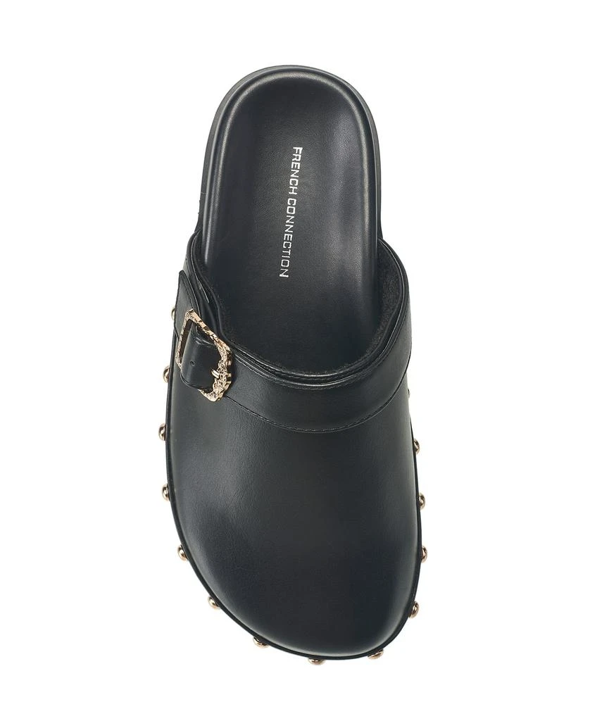 French Connection Women's Chello Buckle Leather Clog 5