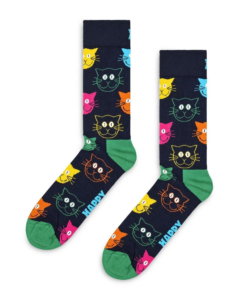 Happy Socks Mixed Cats Crew Socks Gift Set, Pack of 3 4