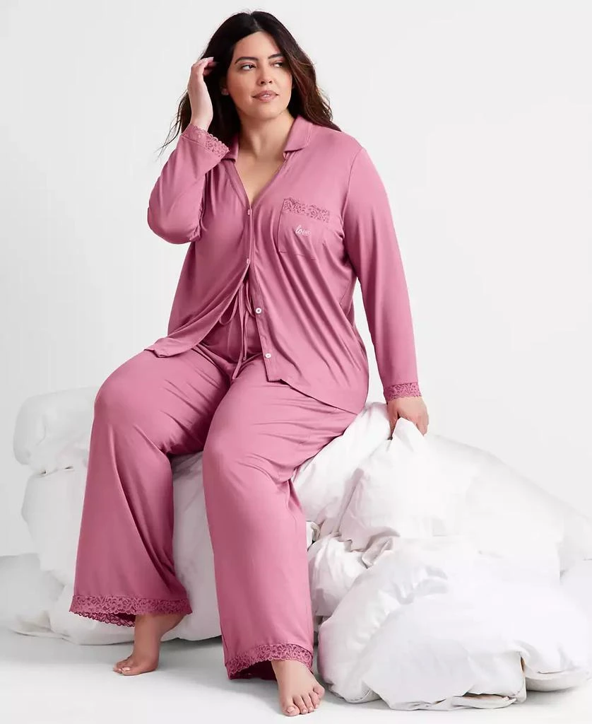 State of Day Women's Collared Knit Pajama Set, XS-3X, Created for Macy's 1