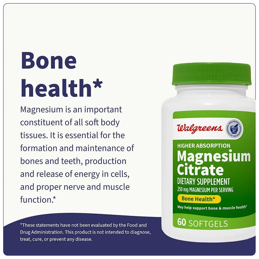 Walgreens Higher Absorption Magnesium Citrate 250 mg Softgels (60 days) 6