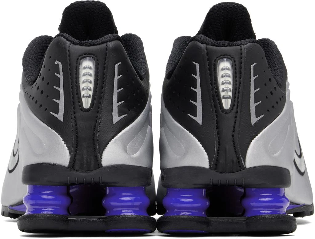 NIKE Black & Silver Shox R4 Sneakers 2