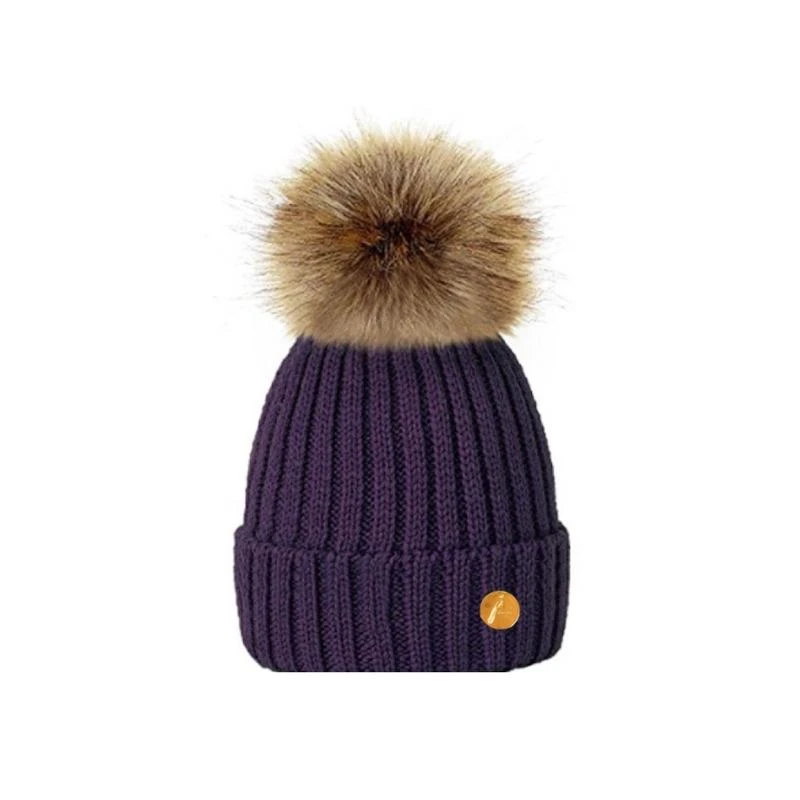 Hortons England Hortons England Meribel PomPom Hat - Purple 1