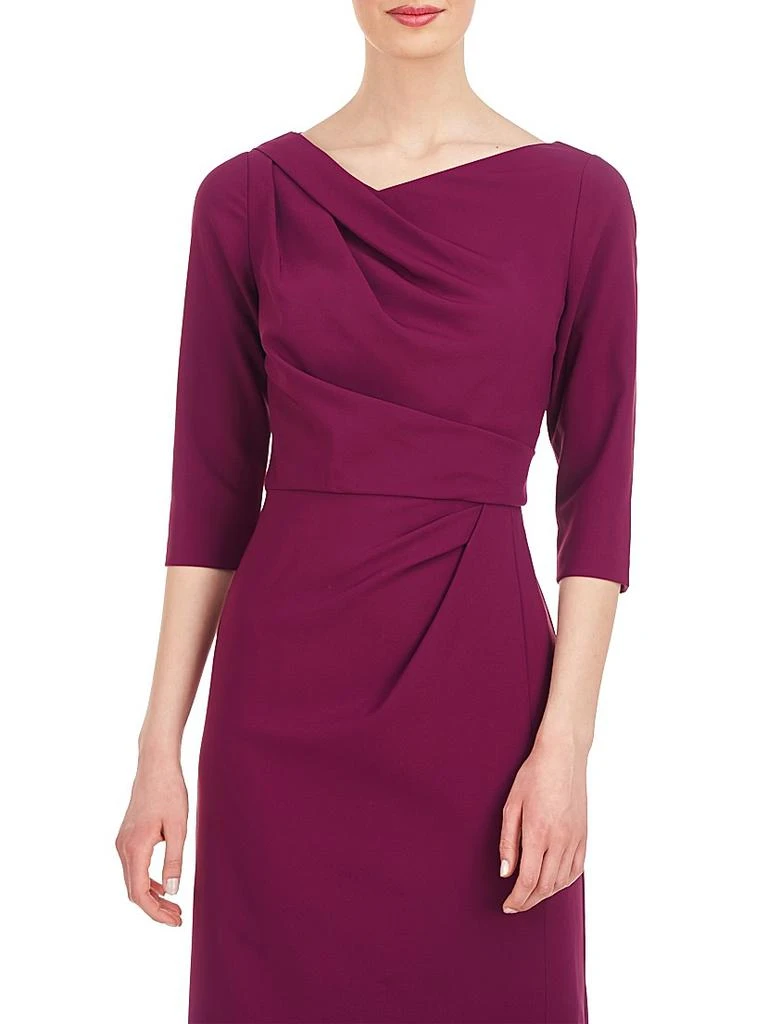 Kay Unger Margerite Pleated Column Gown 5