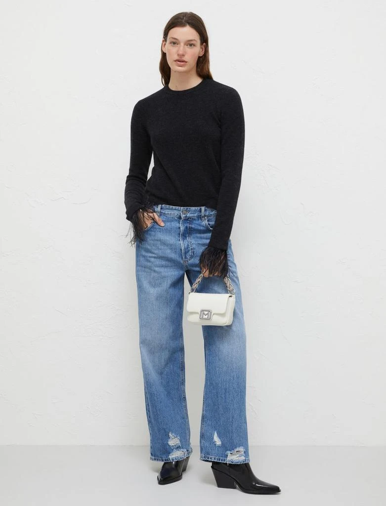 Marella Ostrich feather-detail sweater 5