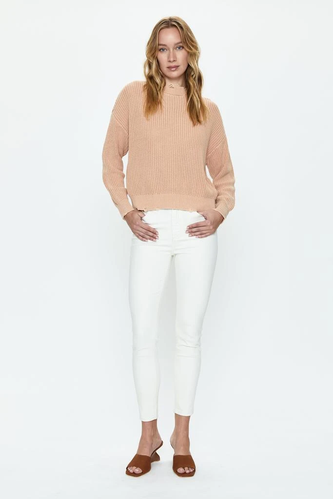 Pistola Denim Eva Crew Neck Sweater - Sandwashed Tan 5