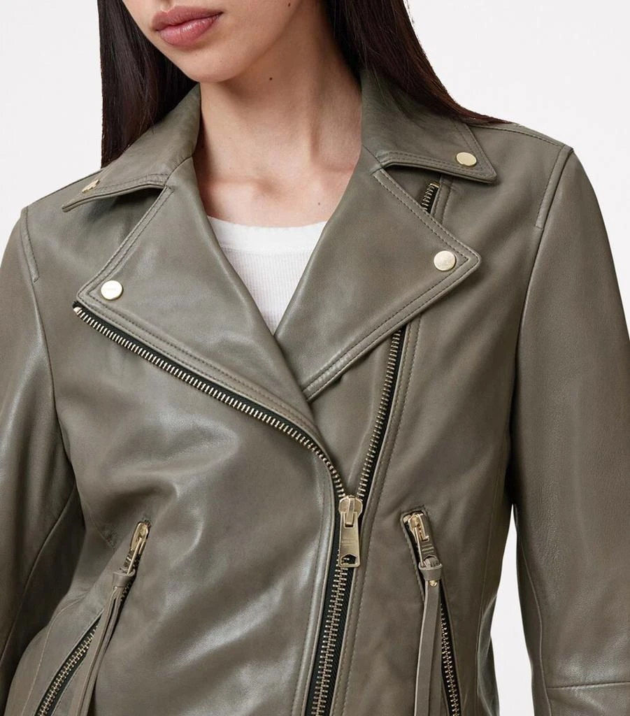 ALL SAINTS Leather Dalby Biker Jacket 7