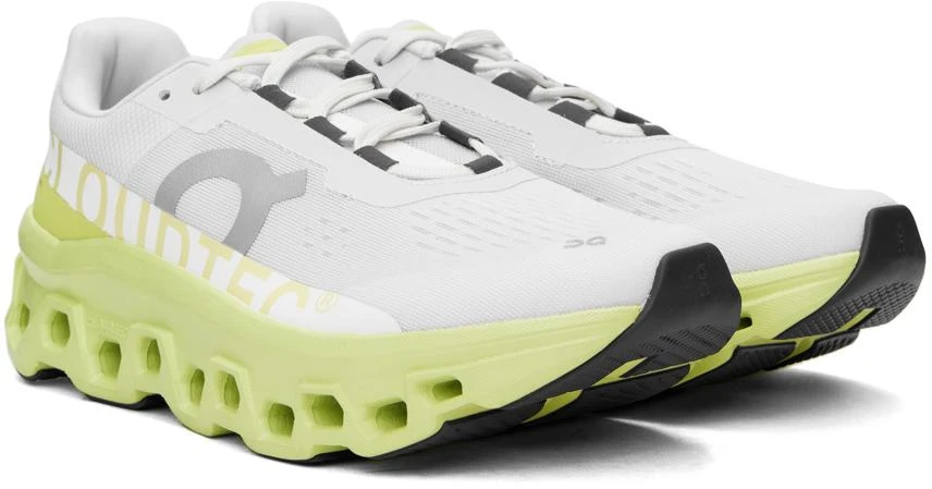 On White & Yellow Cloudmonster Sneakers 4