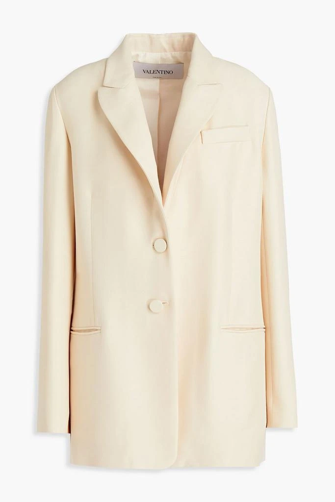 VALENTINO GARAVANI Silk and wool-blend crepe blazer 1