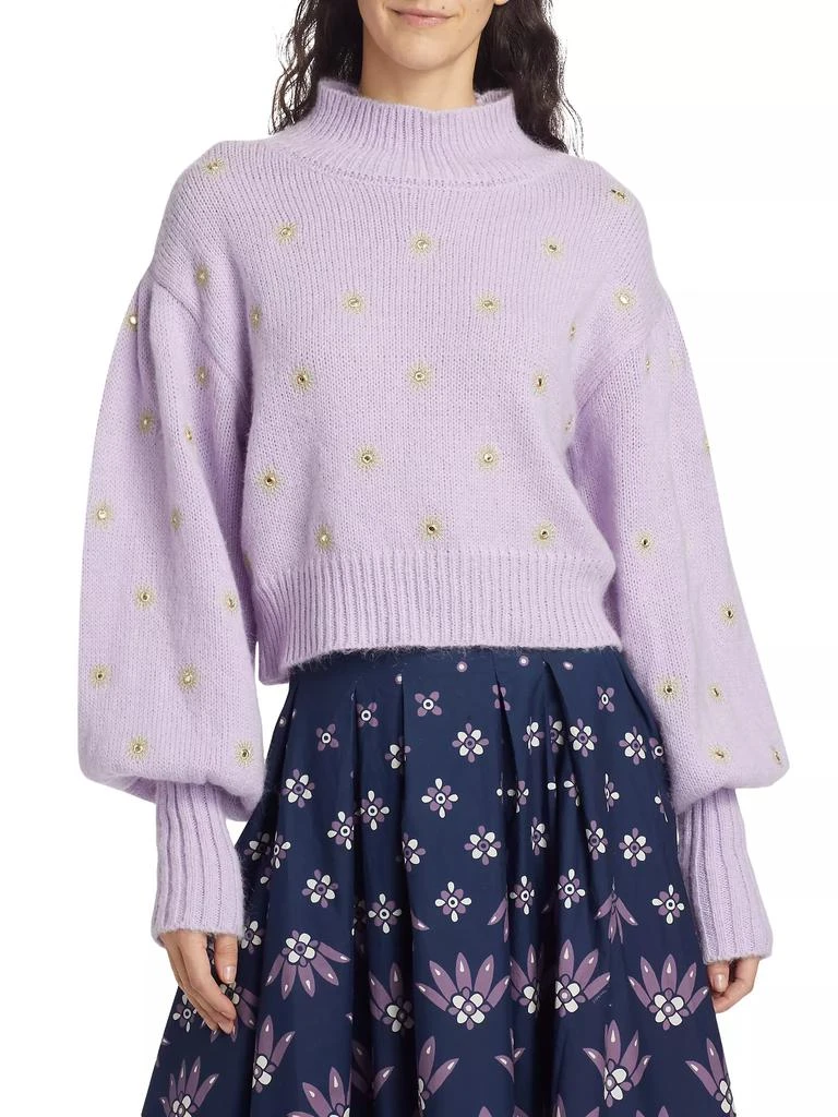 Farm Rio Mirror Puff-Sleeve Sweater 3