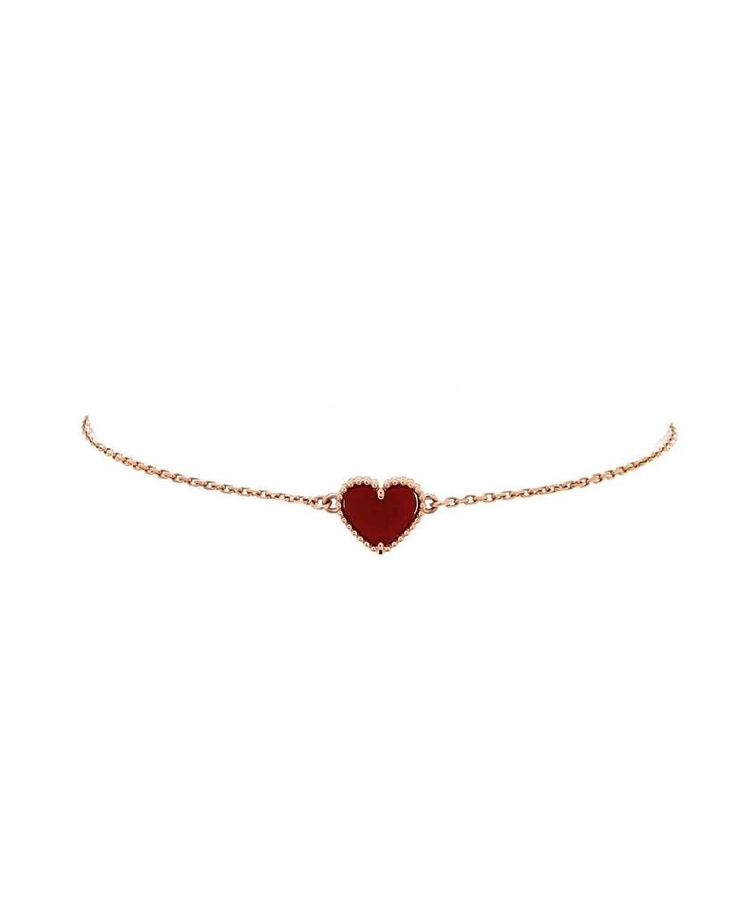 Pre-Owned Van Cleef
Arpels Sweet Alhambra Heart Bracelet 18K Rose Gold with Carnelian 1