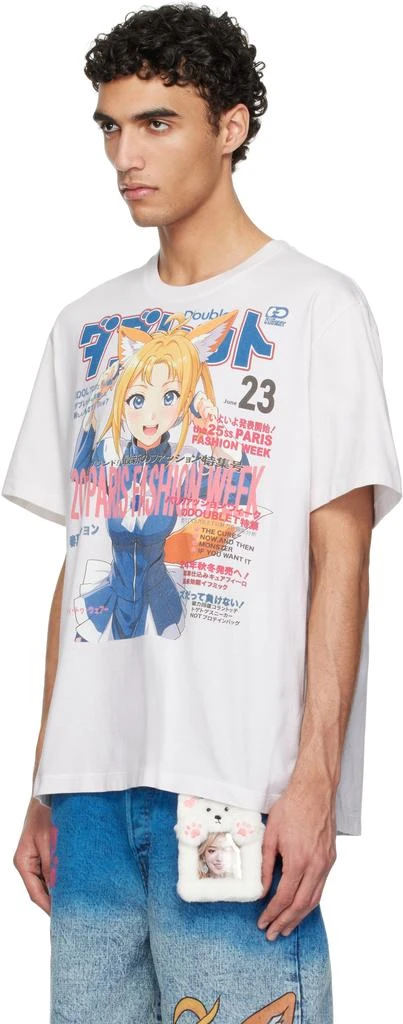 doublet White Fox Anime Print T-shirt 4