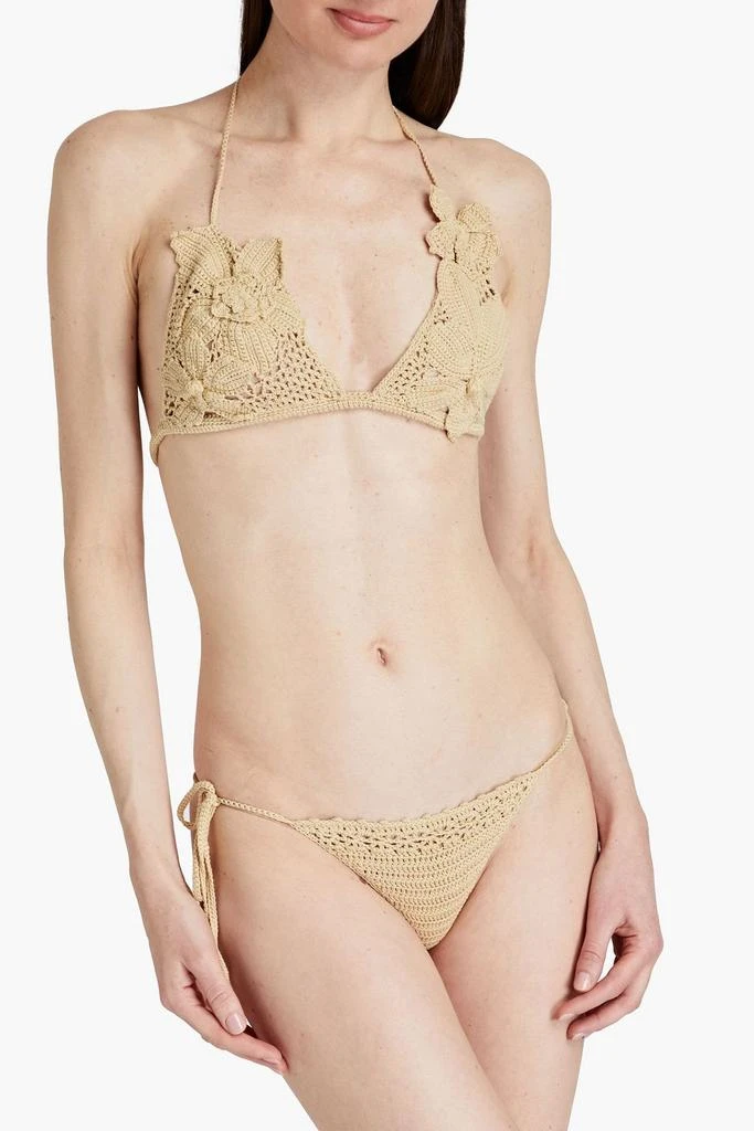 Cult Gaia Eshe crocheted cotton low-rise bikini briefs 2