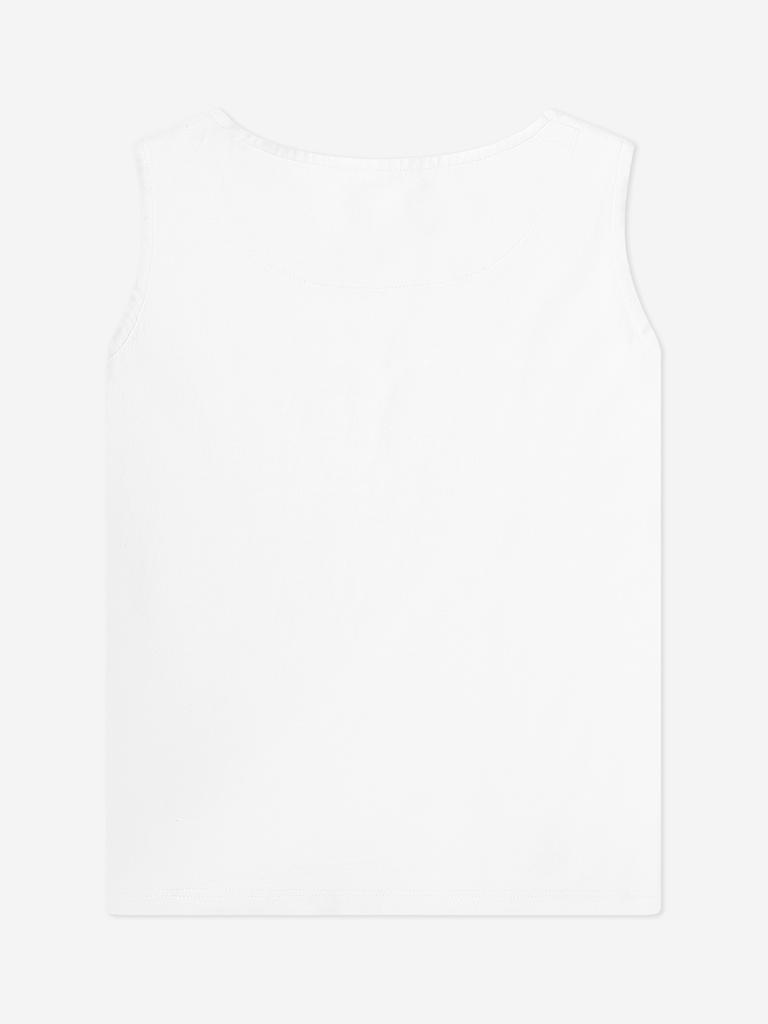 DL1961 Girls Marcie Logo Tank Top in White