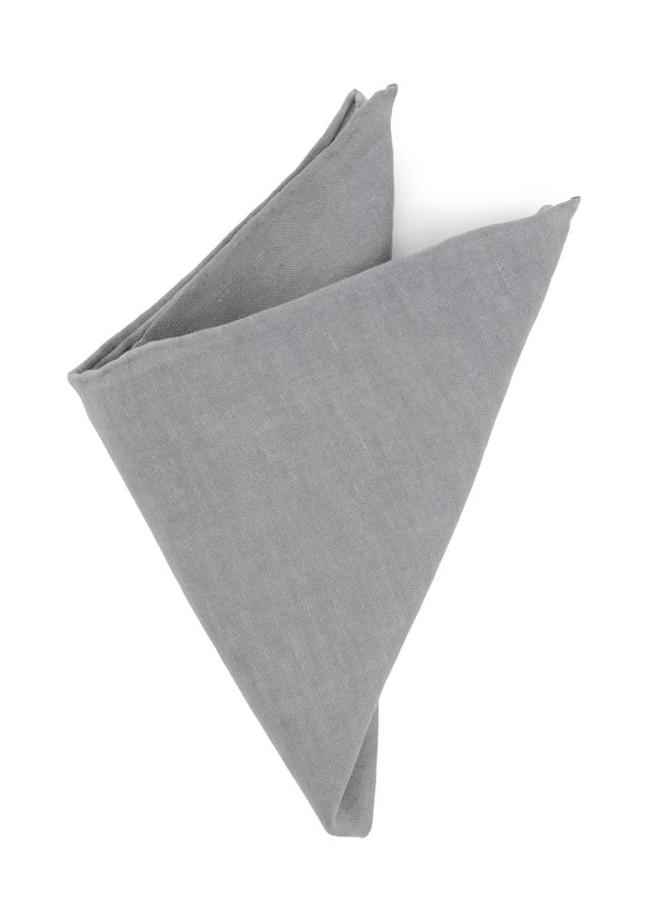 Ox and Bull Trading Co. Gray Linen Pocket Square 3
