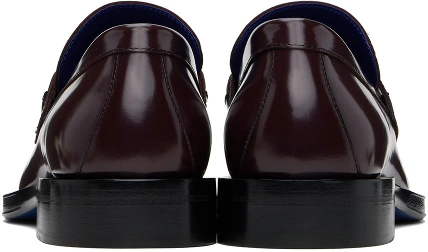 Burberry Purple Leather Barbed Loafers 2
