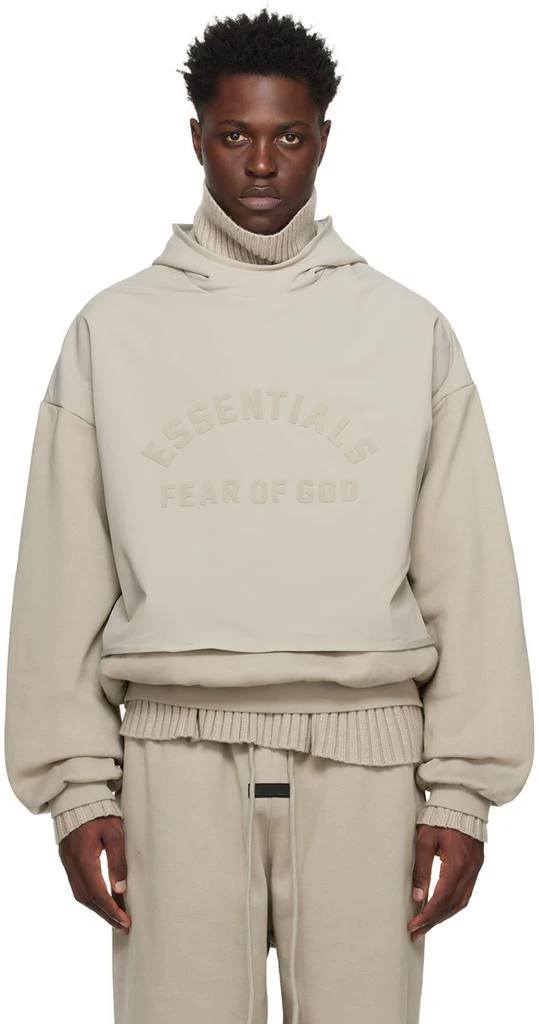 Fear of God ESSENTIALS Gray Layered Hoodie 1