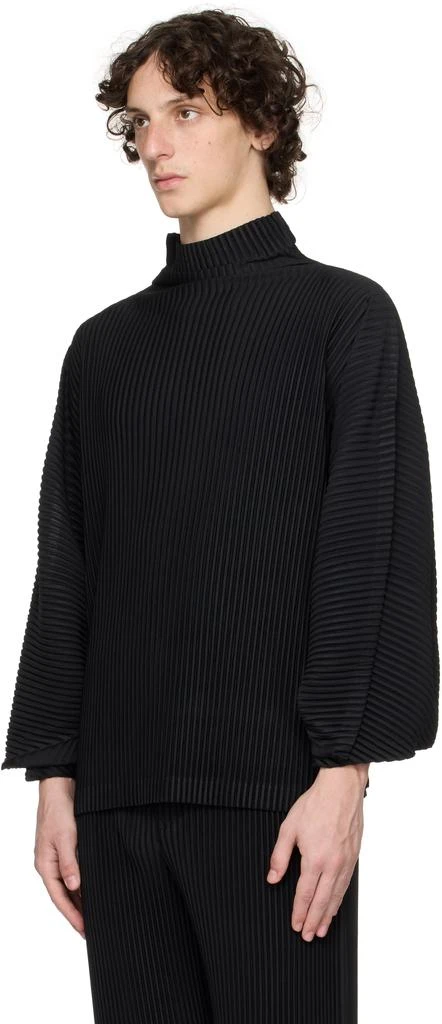 Homme Plissé Issey Miyake Black Kinetic Sculpture Turtleneck 4
