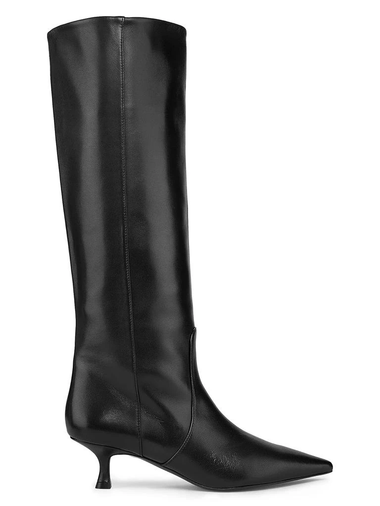 Stuart Weitzman Naomi 50MM Lacquered Leather Boots 1