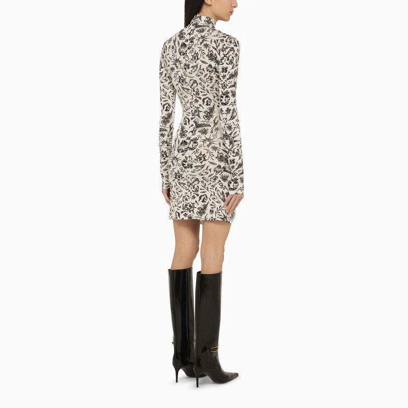 Off-White LONG-SLEEVED MINI DRESS WITH TATTOO PRINT 3