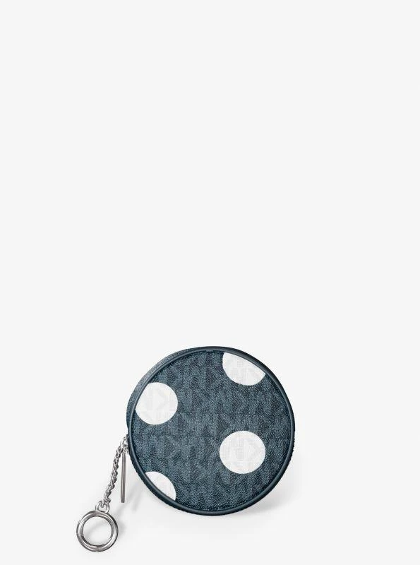 Michael Kors Jet Set Small Polka Dot Signature Logo Coin Pouch 3