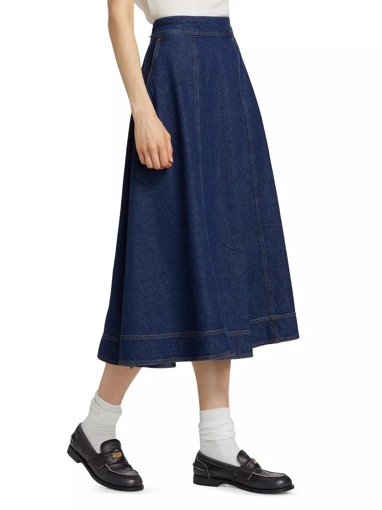 Reformation Delilah Denim Midi-Skirt 4