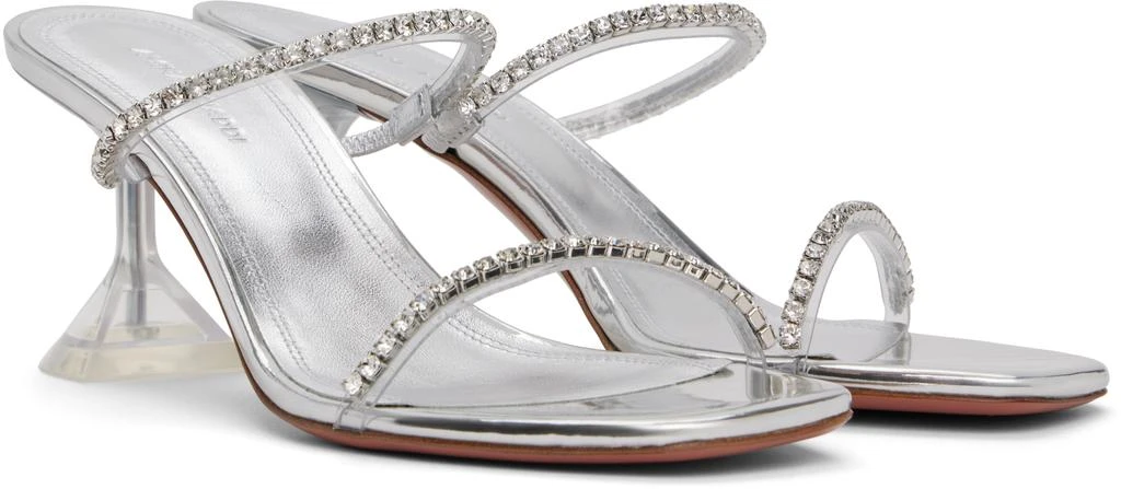 Amina Muaddi Transparent Gilda Glass Slipper 70 Heeled Sandals 4