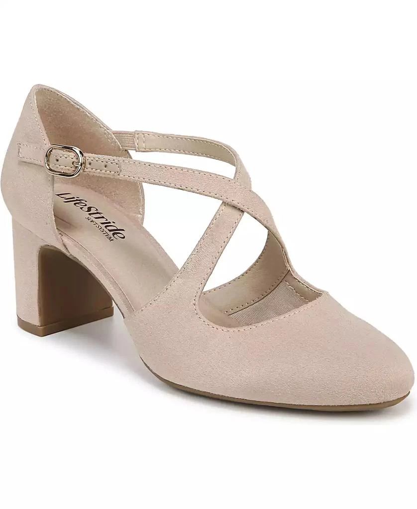 LifeStride Women's Tracy Crisscross Block Heel Pumps 1