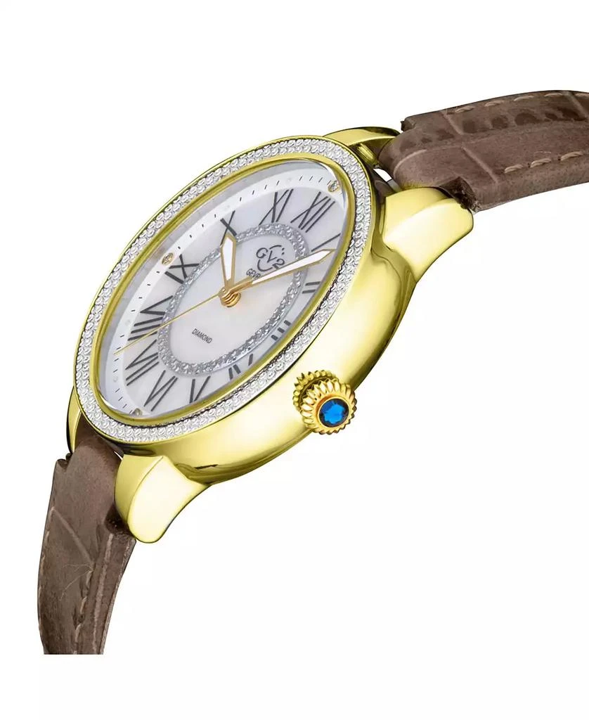 Gevril GV2 Women's Astor II Brown Leather Swiss Quartz Strap Watch 36mm 3