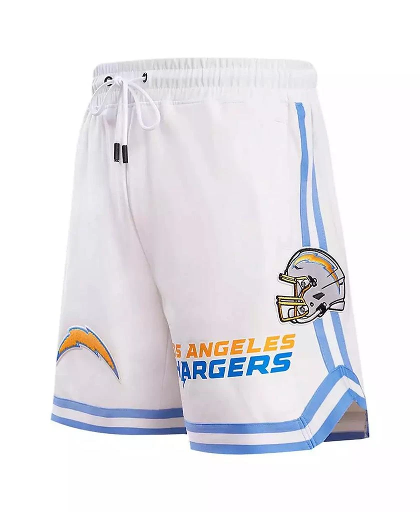 Pro Standard Men's White Los Angeles Chargers Classic Chenille Shorts 4