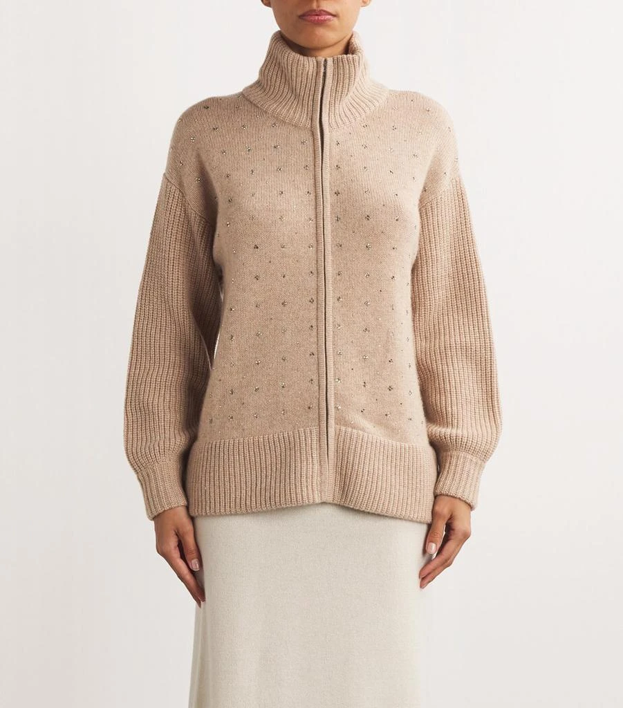 William Sharp Cashmere Crystal-Embellished Bomber Jacket 3