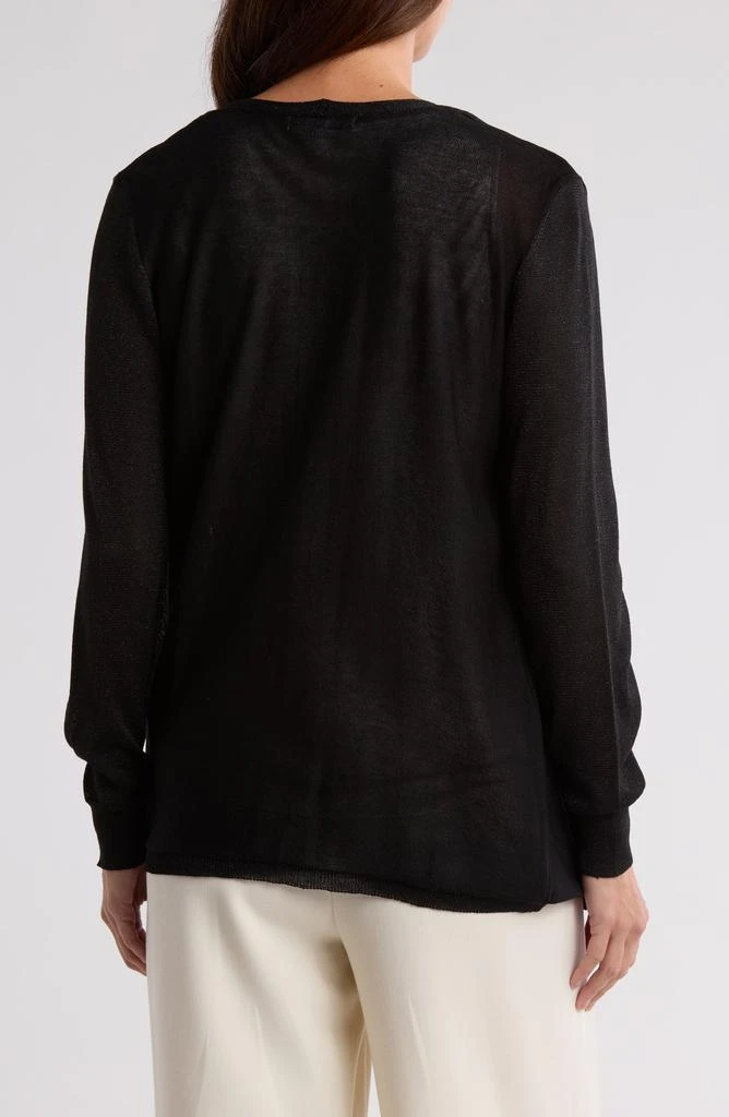 DR2 by Daniel Rainn Shimmer Open Front Long Cardigan 2