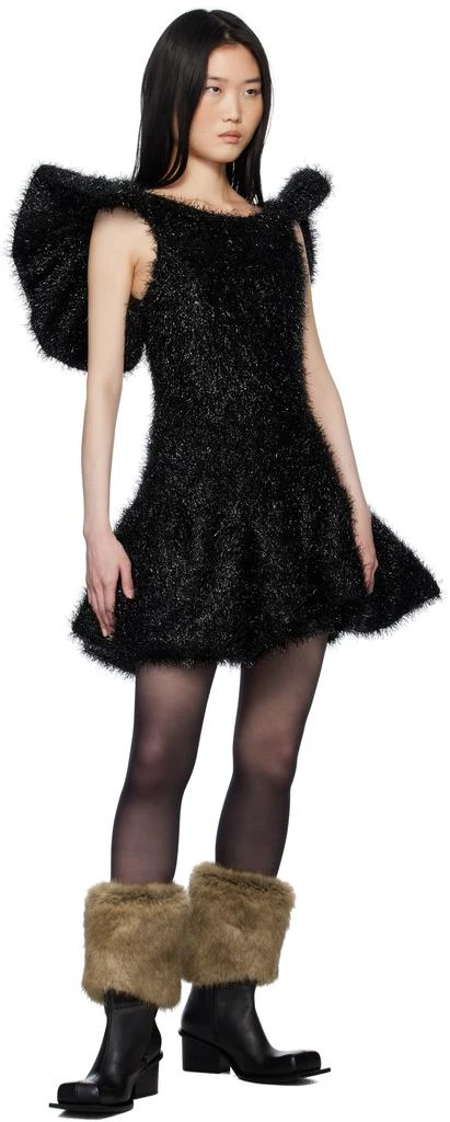 PAULA CANOVAS DEL VAS Black Puff Minidress 4
