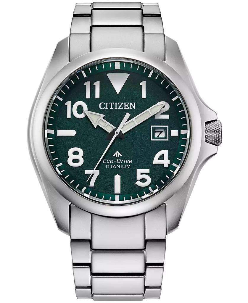 Citizen Men's Promaster Land Eco-Drive Silver-Tone Titanium Bracelet Watch 41mm