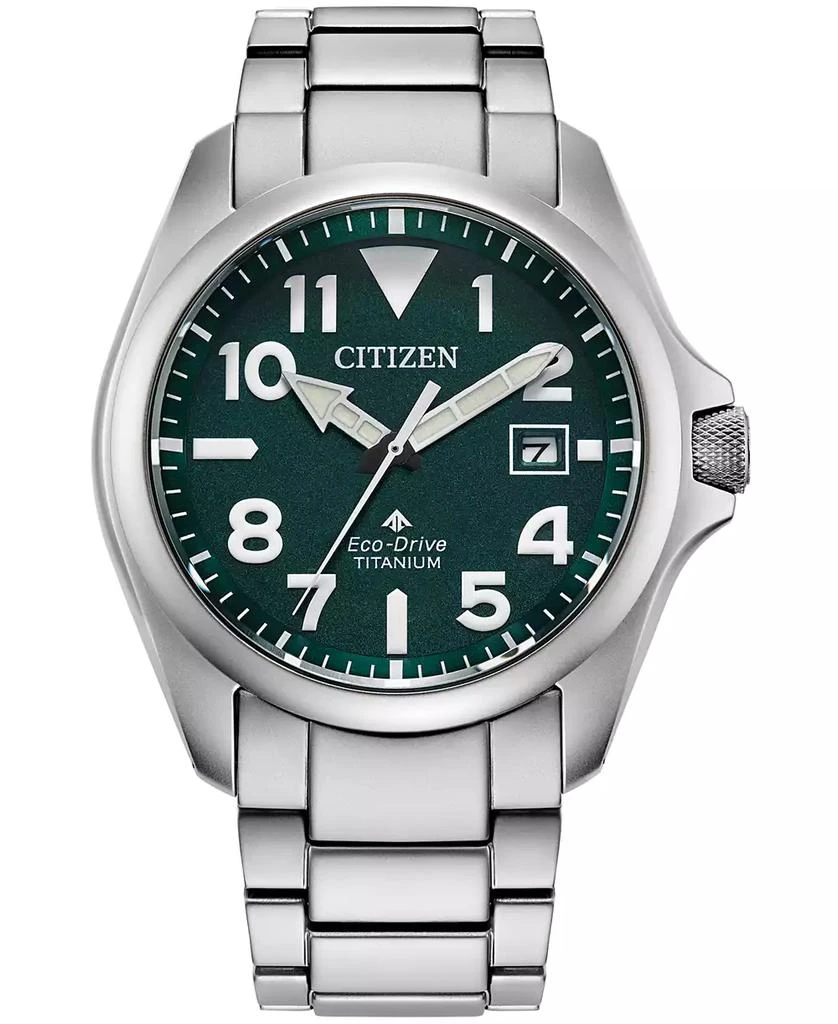 Citizen Men's Promaster Land Eco-Drive Silver-Tone Titanium Bracelet Watch 41mm 1