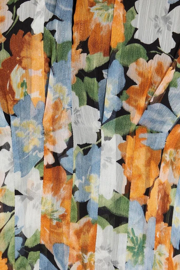 MIKAEL AGHAL Cutout floral-print chiffon dress 4