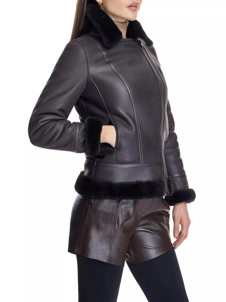 Maximilian Shearling Biker Jacket 4