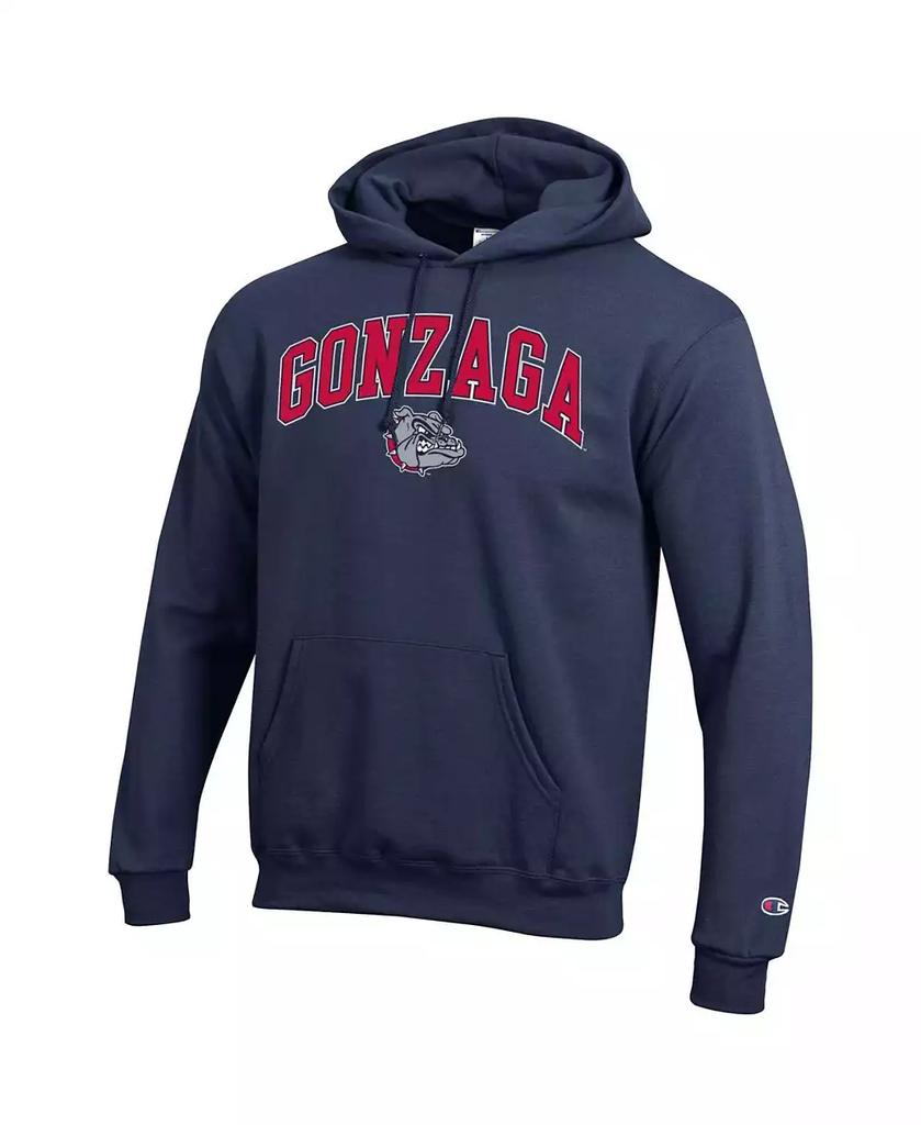 CHAMPION Men's Navy Gonzaga Bulldogs Arched Logo Fleece Pullover Hoodie