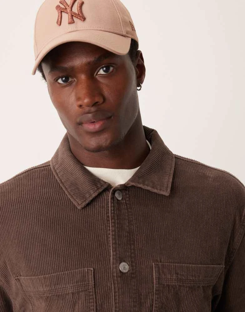 Abercrombie & Fitch Abercrombie & Fitch washed cord overshirt in brown 4