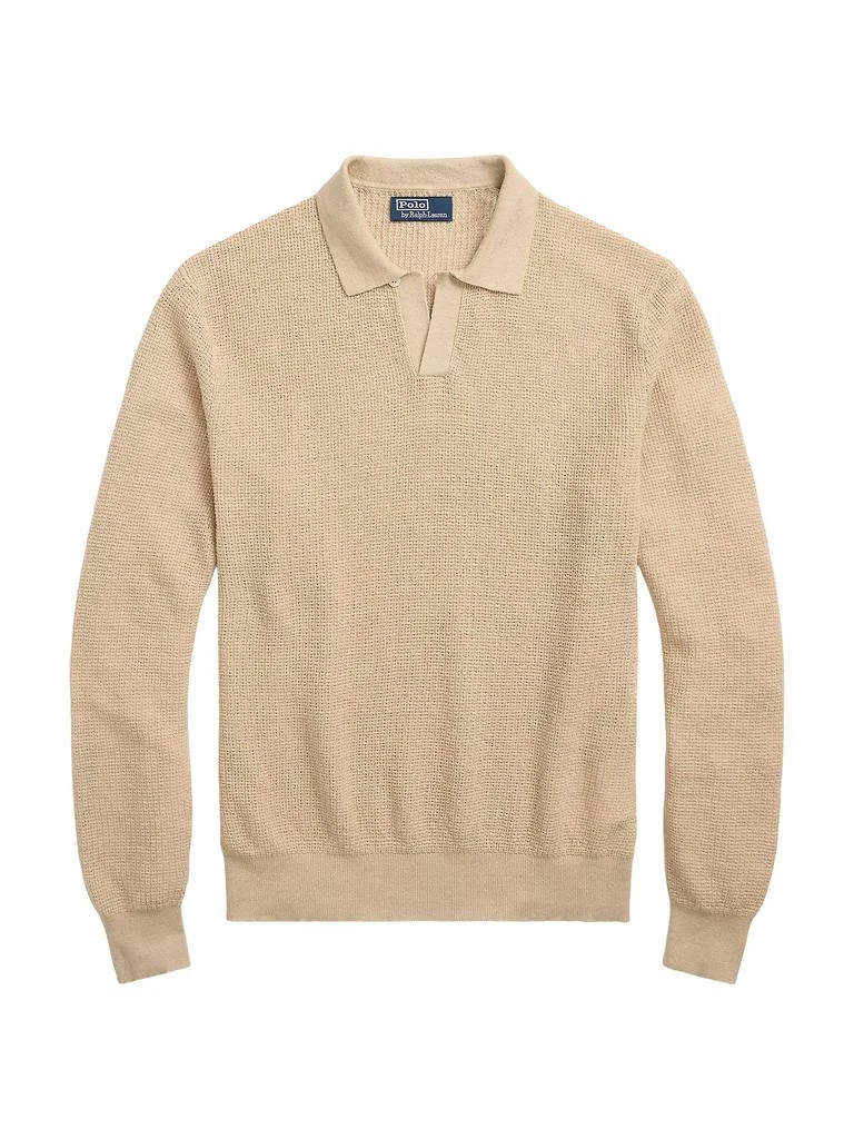 Ralph Lauren Linen Mesh Collared Sweater 1